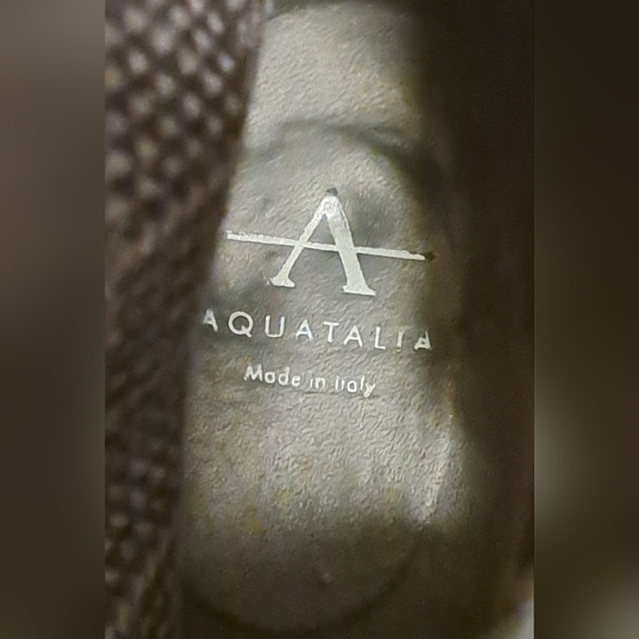 Aquatalia Prisca Black Italian Calf Leather Moto Goth Stud Heel Boot Shoe SZ 9M - Picture 9 of 11